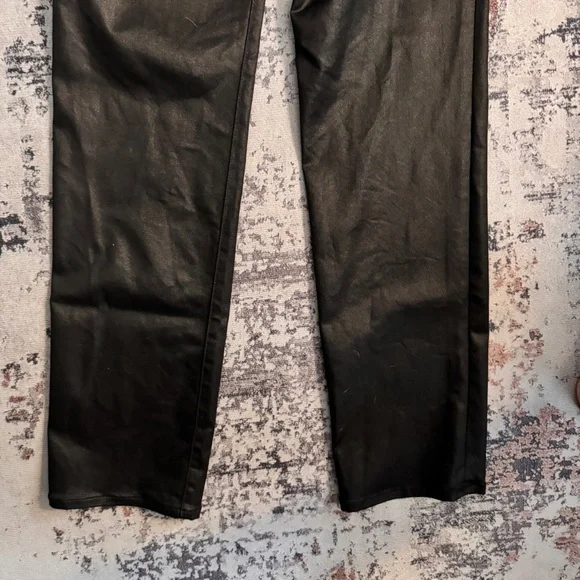 Express Shiny Faux Leather Pants Super Hi-Rise - Size 6 Regular - Picture 8 of 16